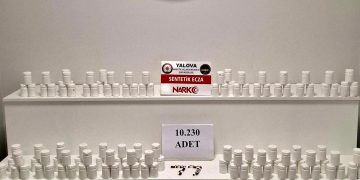 Yalova’da Uyuşturucu Operasyonu: 10 Bin 230 Adet Hap Ele Geçirildi