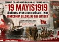 BAŞKAN ALİ YILMAZ DİKER 19 MAYIS ATATÜRK’Ü ANMA GENÇLİK VE SPOR BAYRAMI DOLAYISIYLA BİR KUTLAMA MESAJI YAYINLADI.