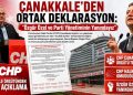 CHP Çanakkale’den Ortak Deklarasyon: “Özgür Özel ve Parti Yönetiminin Yanındayız”