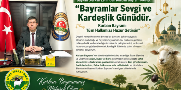 Başkan Serkan Zehir’den Kurban Bayram Mesajı:”Bayramlar Sevgi ve Kardeşlik Günüdür. Kurban Bayramı Tüm Halkımıza Huzur Getirsin”