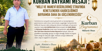 BAŞKAN YILMAZ’DAN KURBAN BAYRAMI MESAJI ; ” MİLLİ VE MANEVİ DEĞERLERİMİZ ETRAFINDA KENETLENEREK KARDEŞLİĞİMİZİ BAYRAMDA DAHA DA GÜÇLENDİRECEĞİZ”