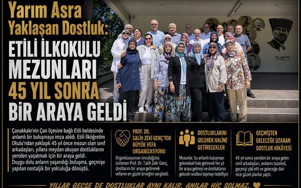 Yarım Asra Yaklaşan Dostluk: Etili İlkokulu Mezunları 45 Yıl Sonra Bir Araya Geldi