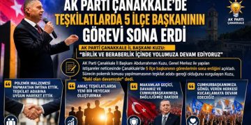 AK Parti Çanakkale’de Teşkilatlarda 5 İlçe Başkanının Görevi Sona Erdi